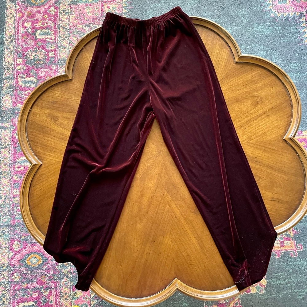 Vintage Wine Colored Velvet Pants